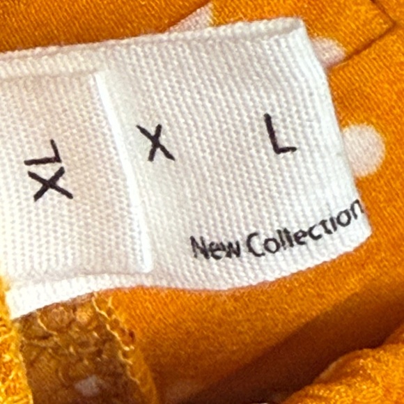 Mustard Polka Dot Pleated Midi Skirt | Elastic Waist | Size XL | New - Picture 2 of 4